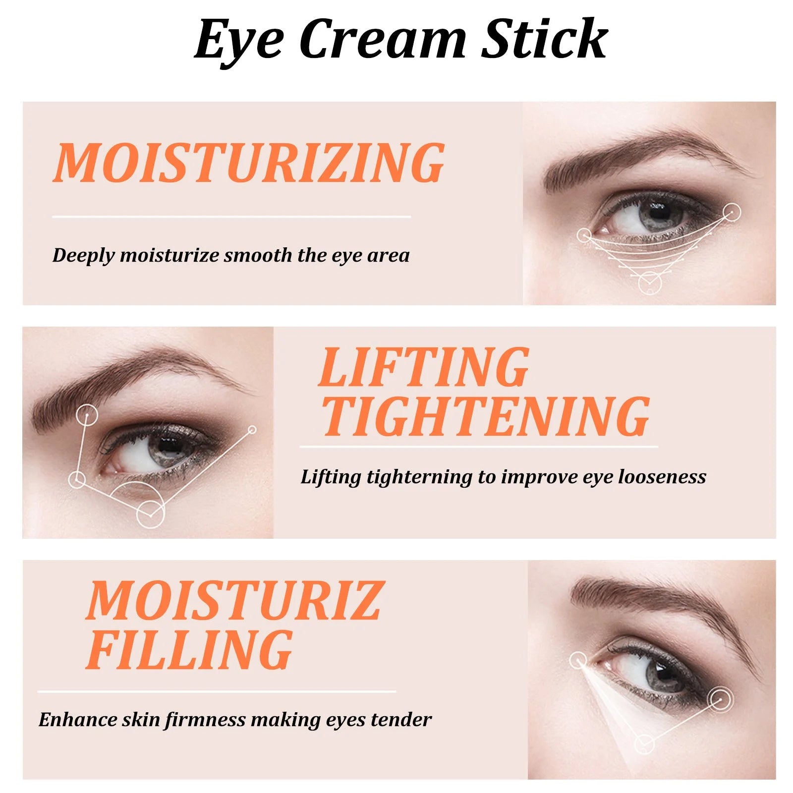 Snail Essence Eye Cream Stick for Dark Circles & Wrinkles - HalleBeauty